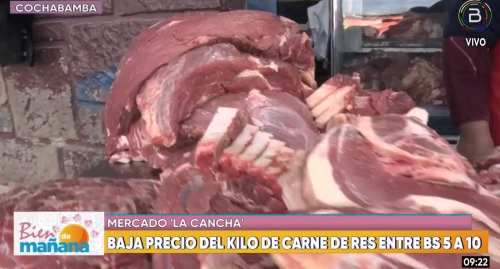 Baja el precio de la carne de res en Cochabamba