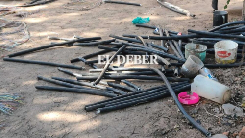 Santa Cruz: Descubren depósito de cables robados en la avenida Moscú y aprehenden a tres personas