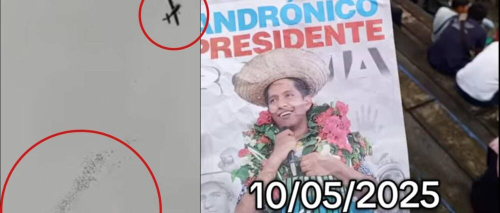 Desde una avioneta, lanzan panfletos de Andrónico en proclamación de Evo